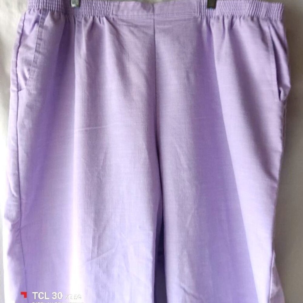 Women's Pants Slacks 24W Lilac Alfred Dunner NWT